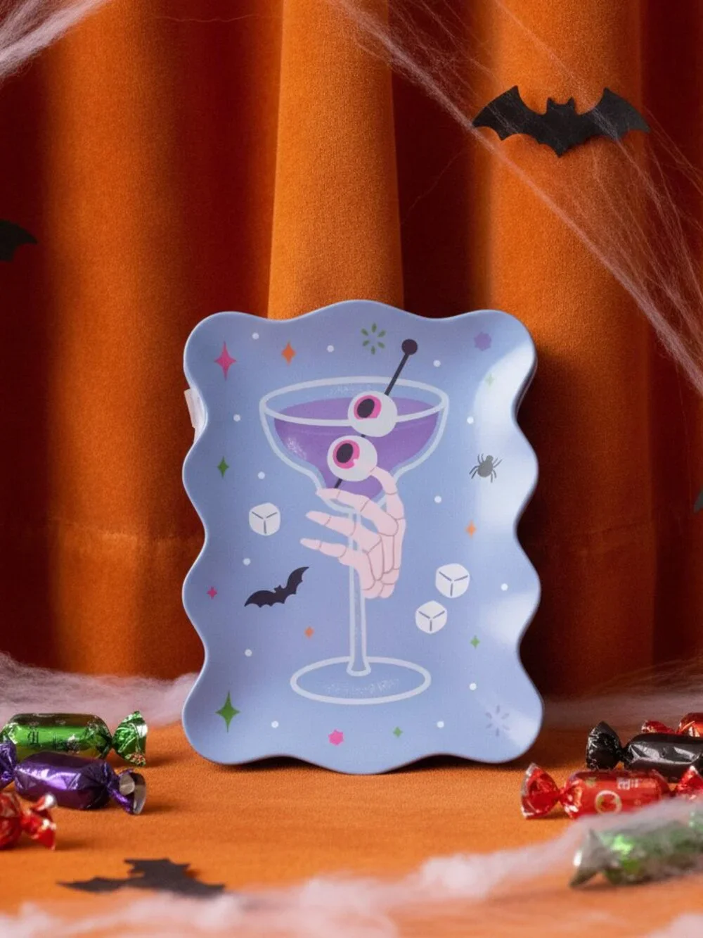 👻 Halloween Skeleton Hand Cocktail Party Appetizer Plate Set